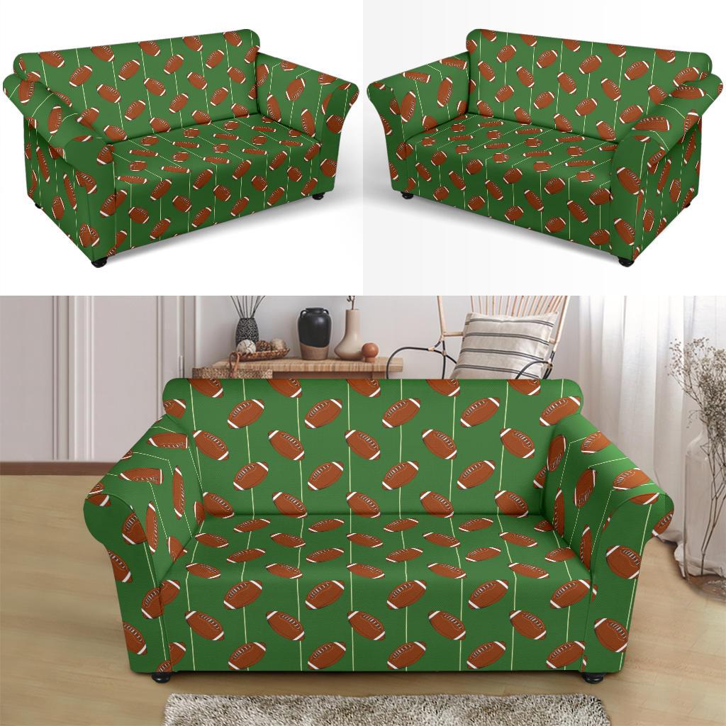 American Football on Field Themed Loveseat Slipcover-JTAMIGO.COM