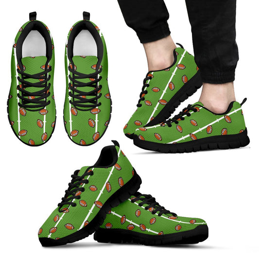 American Football on Field Themed Men Sneakers Shoes