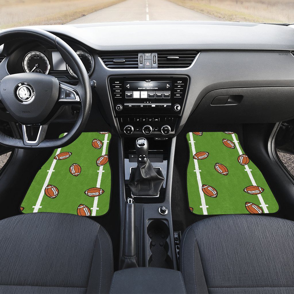 American Football on Field Themed Print Car Floor Mats