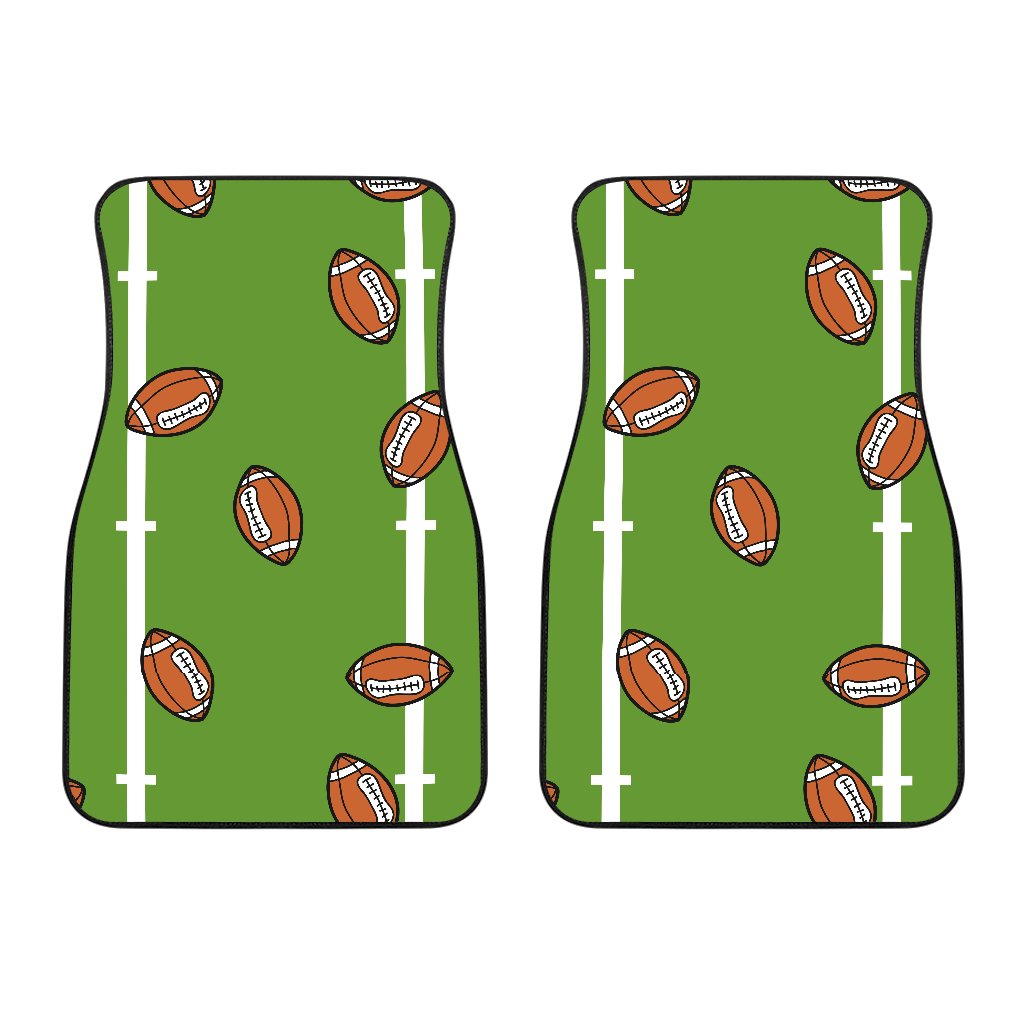 American Football on Field Themed Print Car Floor Mats
