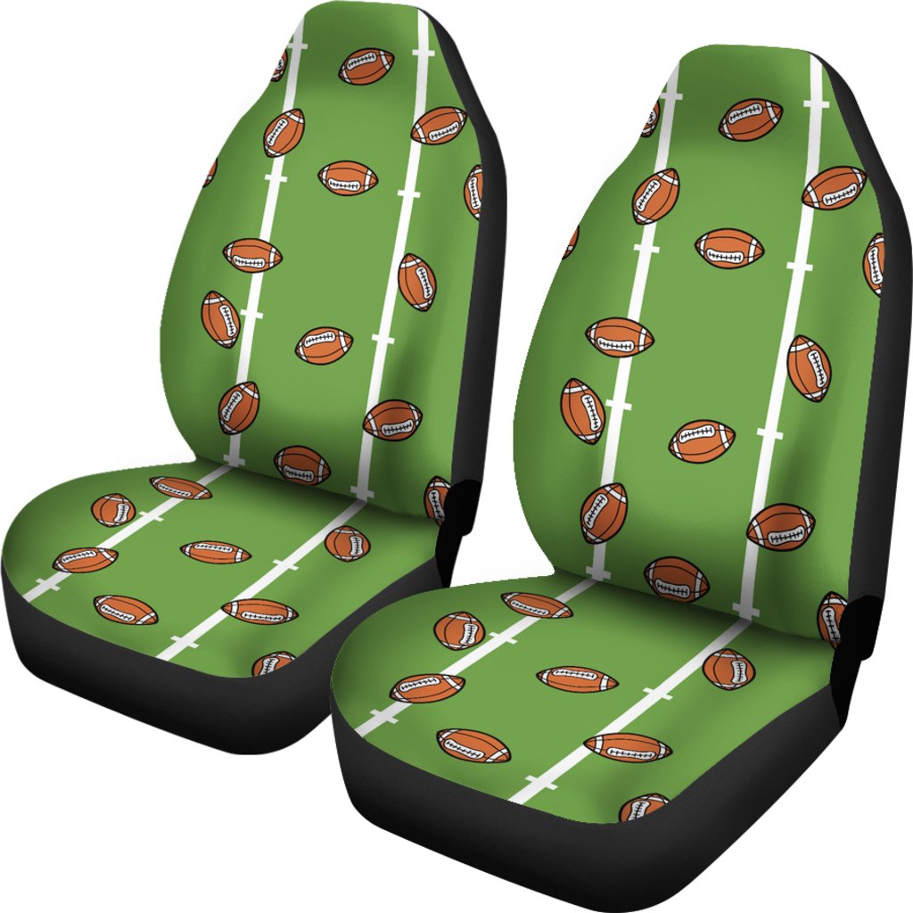 American Football on Field Themed Print Universal Fit Car Seat Covers