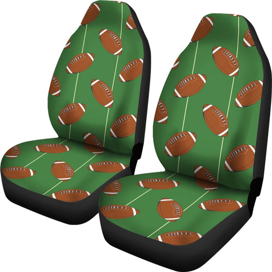 American Football on Field Themed Universal Fit Car Seat Covers