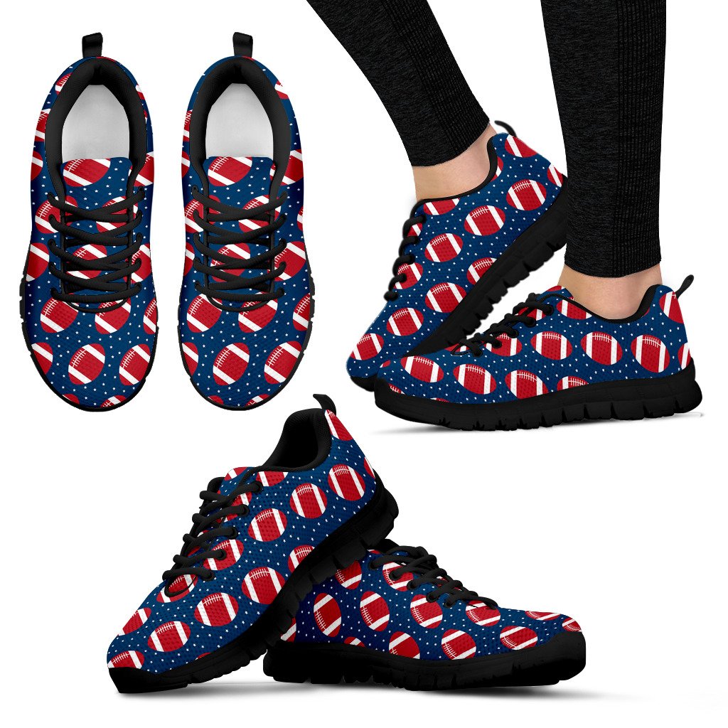 American Football Star Design Pattern Women Sneakers Shoes
