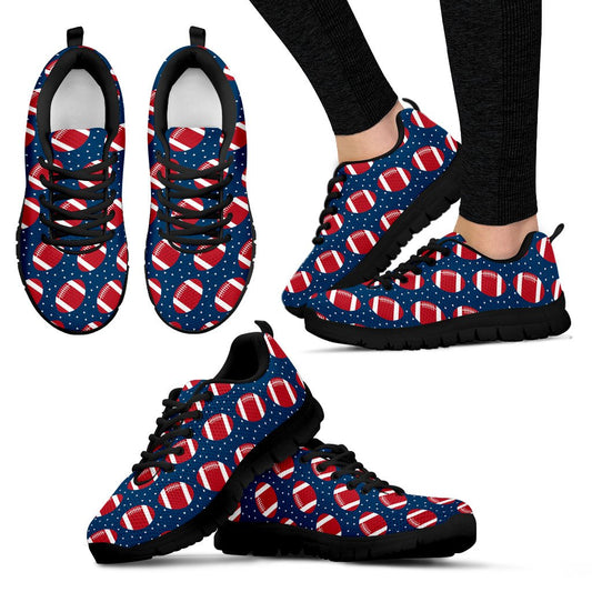 American Football Star Design Pattern Women Sneakers Shoes