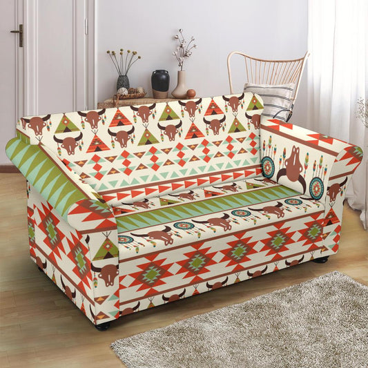 American indian Ethnic Pattern Loveseat Slipcover-JTAMIGO.COM
