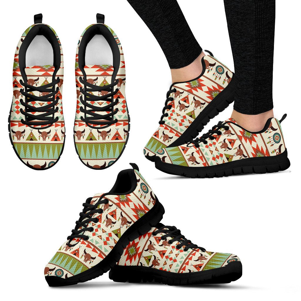 American Indian Ethnic Pattern Women Sneakers Shoes