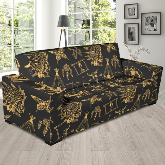 American indian Gold Style Sofa Slipcover-JTAMIGO.COM