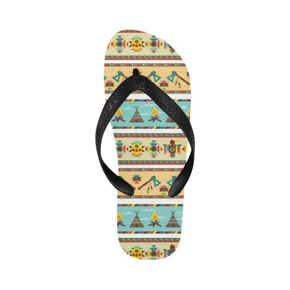 American indian Life Pattern Flip Flops-JTAMIGO.COM