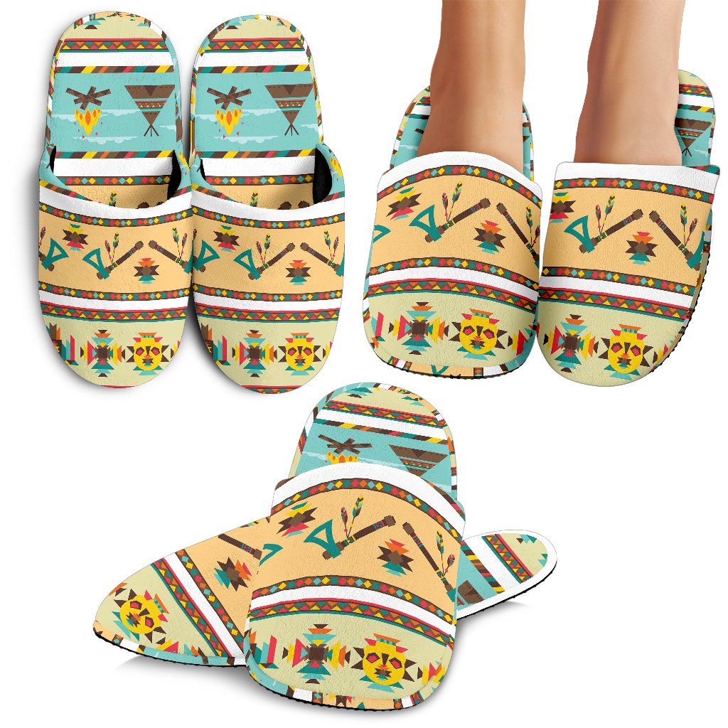 American indian Life Pattern House Slippers