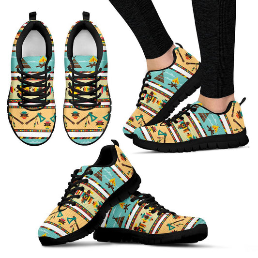 American Indian Life Pattern Women Sneakers Shoes