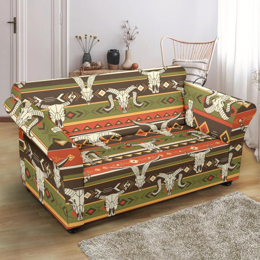 American indian Skull Animal Loveseat Slipcover-JTAMIGO.COM