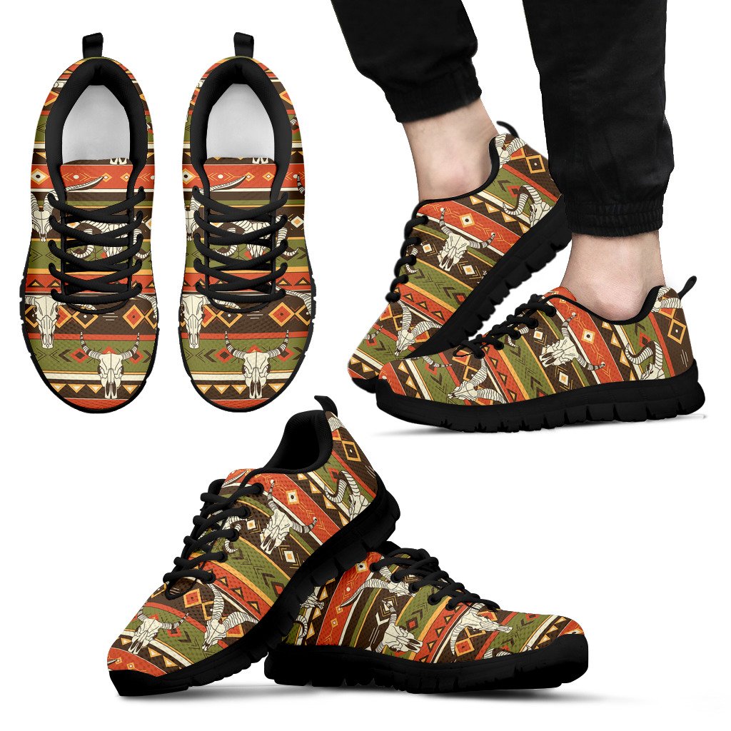 American indian Skull Animal Men Sneakers Shoes