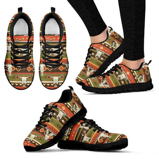 American Indian Skull Animal Women Sneakers Shoes
