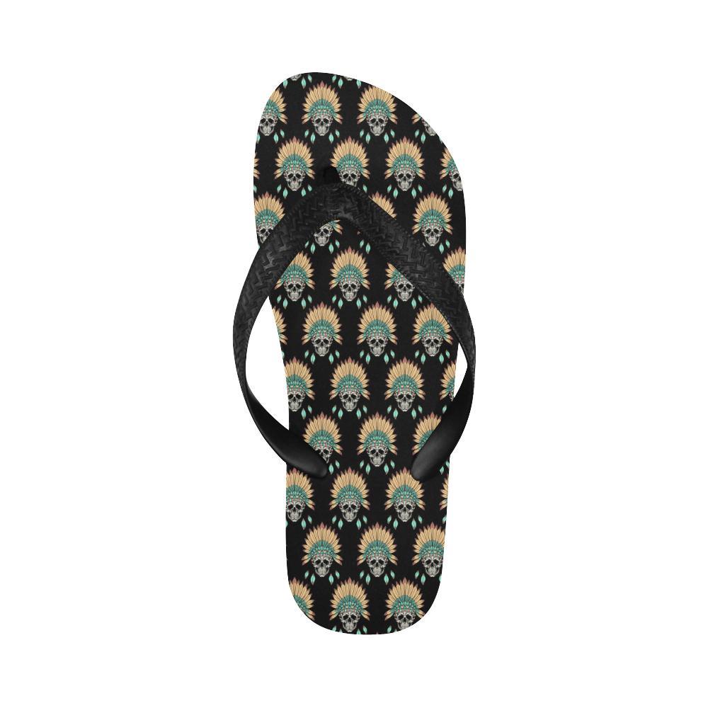 American indian Skull Pattern Flip Flops-JTAMIGO.COM