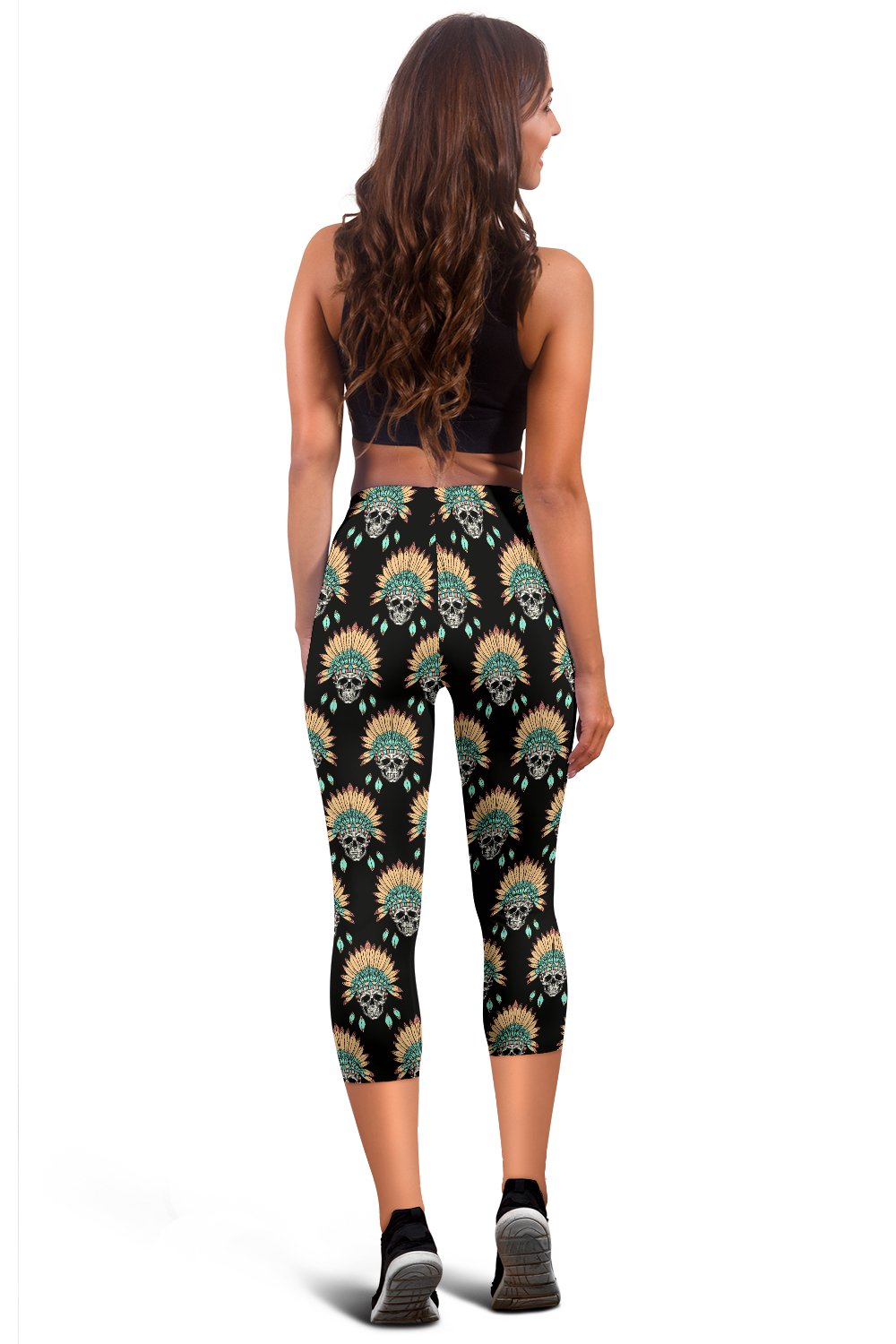 American indian Skull Pattern Women Capris