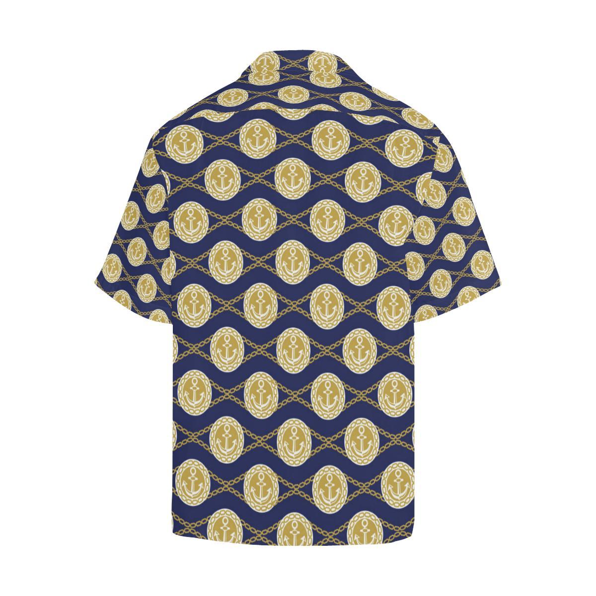 Anchor Luxury Pattern Men Aloha Hawaiian Shirt