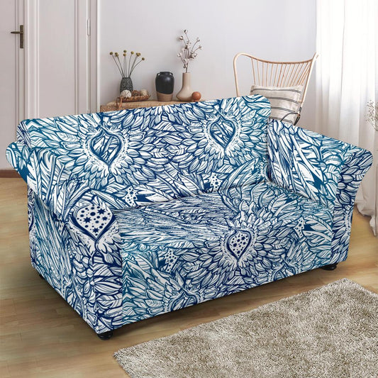 Angel Wings Boho Design Themed Print Loveseat Slipcover-JTAMIGO.COM