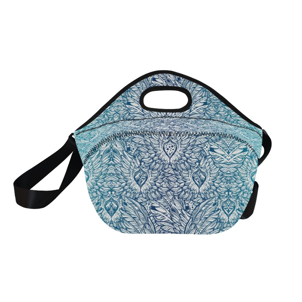 Angel Wings Boho Design Themed Print Neoprene Lunch Bag (Model 1669)(Large)-JTAMIGO.COM