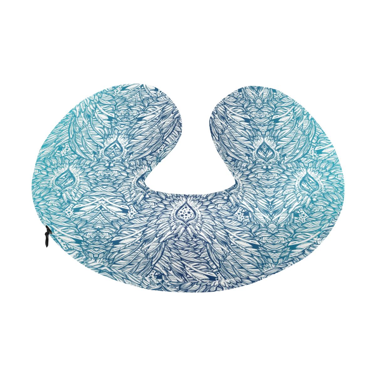 Angel Wings Boho Design Themed Print U-Shaped Travel Neck Pillow-JTAMIGO.COM