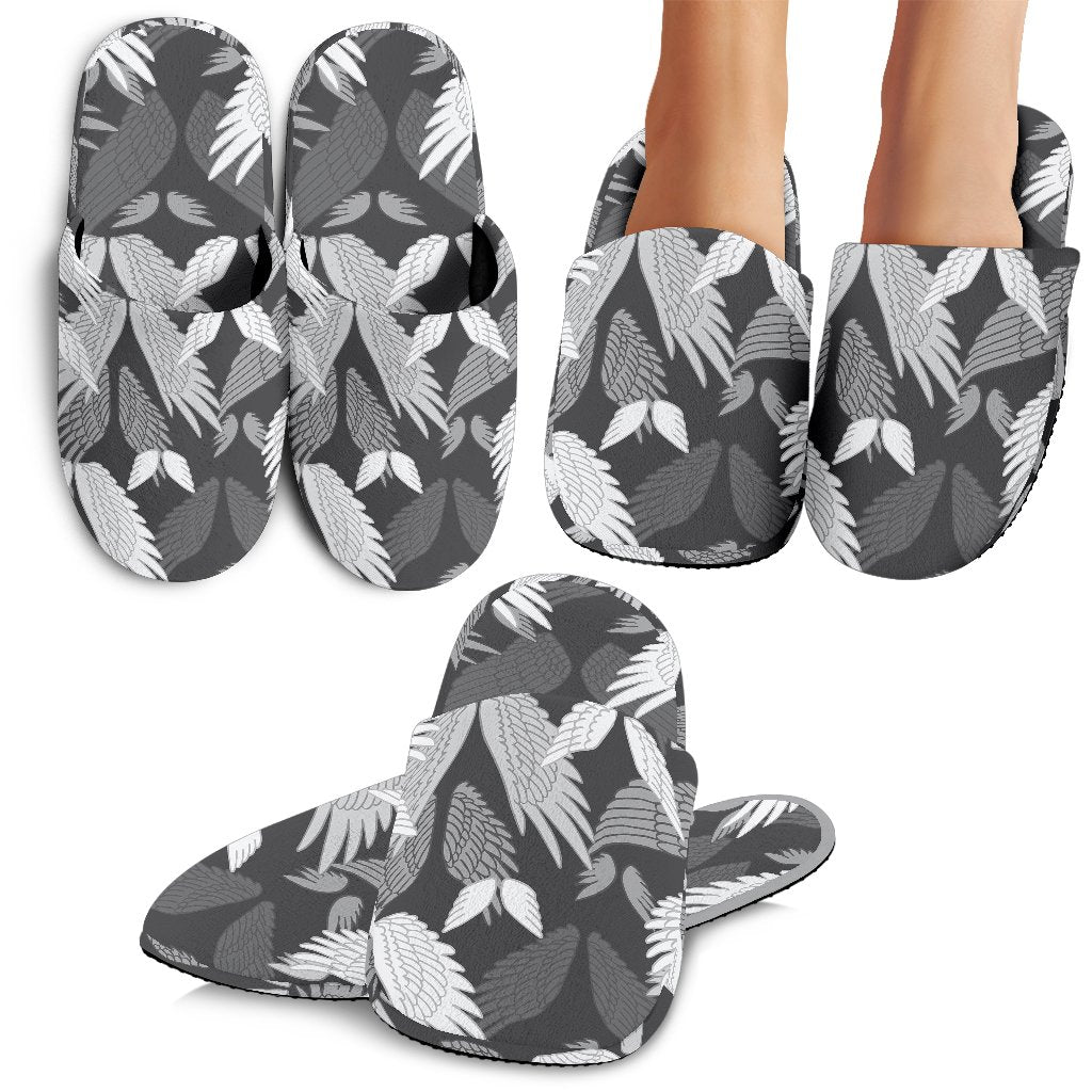 Angel Wings Pattern Design Themed Print House Slippers