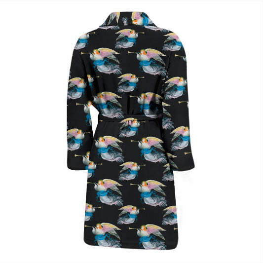 Angel with Wings Beautiful Design Print Men Bath Robe-JTAMIGO.COM