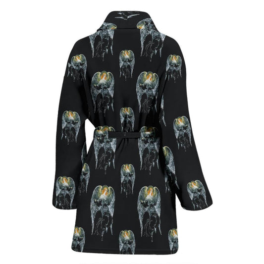 Angel with Wings Cute Design Print Women Bath Robe-JTAMIGO.COM