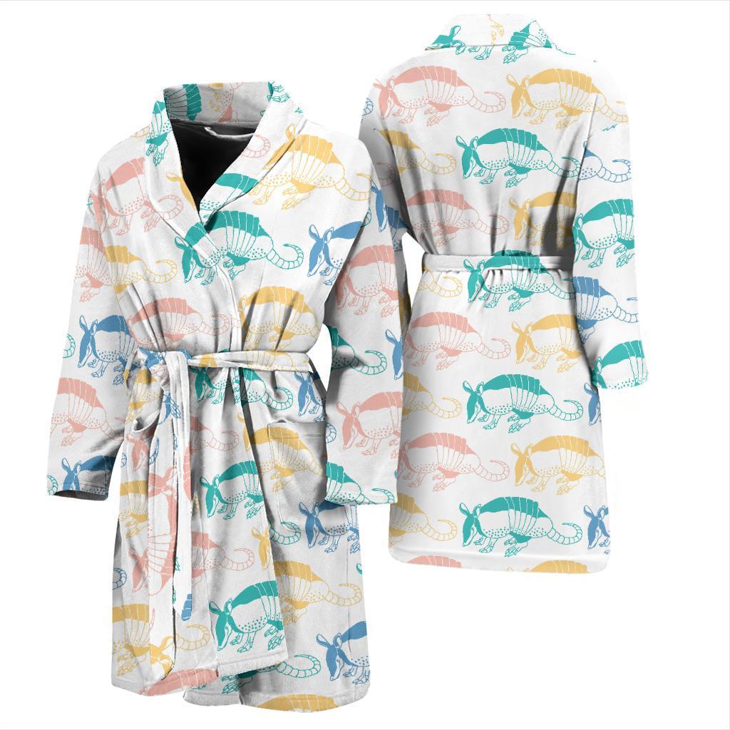 Armadillo Pattern Print Design 05 Men Bathrobe-JORJUNE.COM