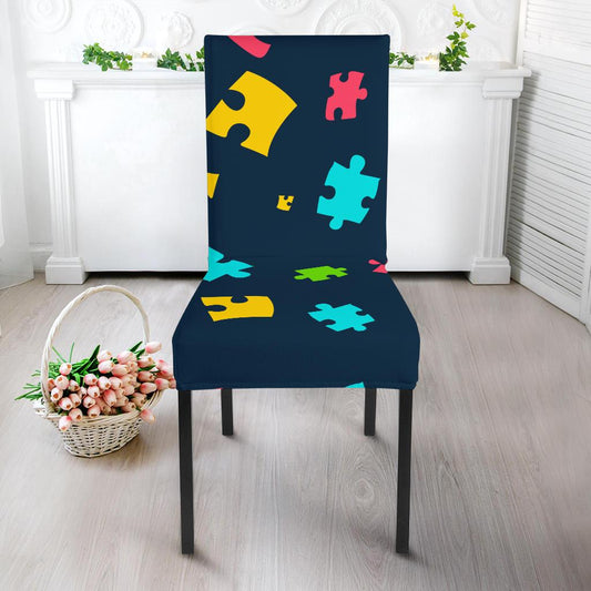 Autism Awareness Colorful Design Print Dinning Chair Slipper-JTAMIGO.COM