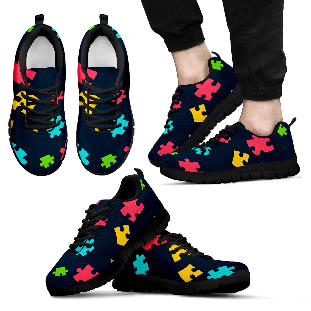 Autism Awareness Colorful Design Print Men Sneakers Shoes