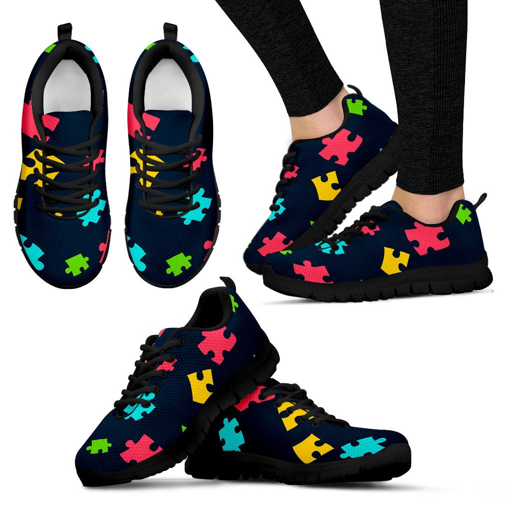Autism Awareness Colorful Design Print Women Sneakers Shoes