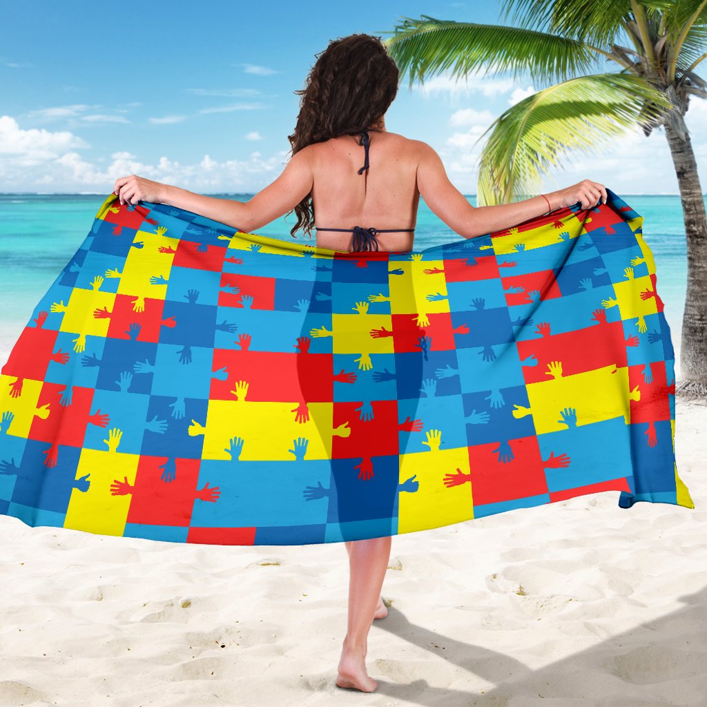 Autism Awareness Design Themed Print Sarong Pareo Wrap
