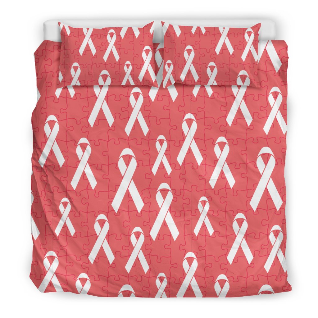Autism Awareness Ribbon Design Print Duvet Cover Bedding Set