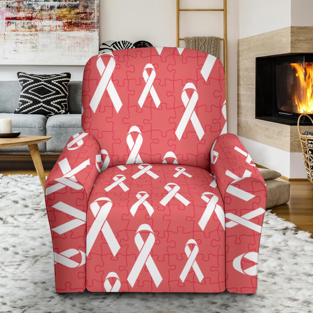 Autism Awareness Ribbon Design Print Single Sofa Slipcover -JTAMIGO.COM