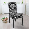 Aztec Black White Print Pattern Dinning Chair Slipper-JTAMIGO.COM