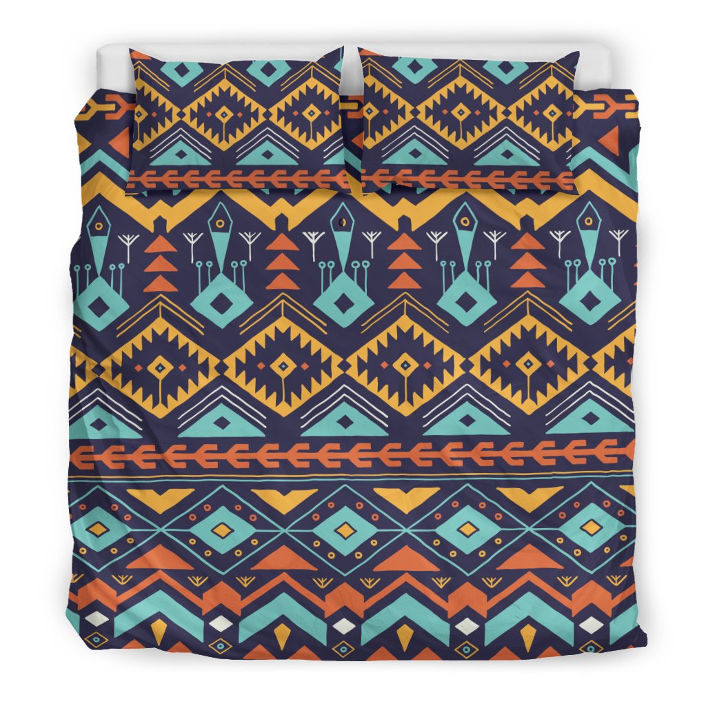 Aztec Style Print Pattern Duvet Cover Bedding Set