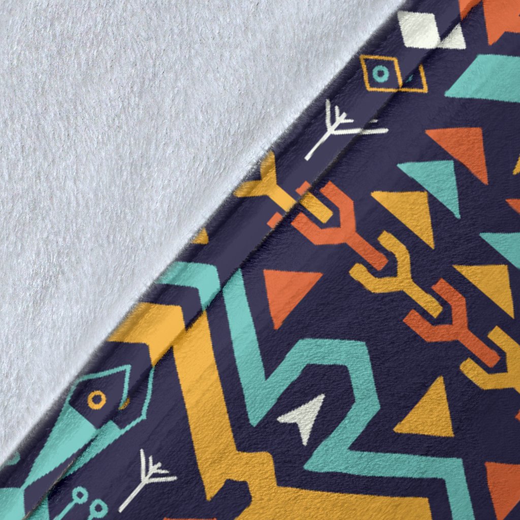 Aztec Style Print Pattern Fleece Blanket