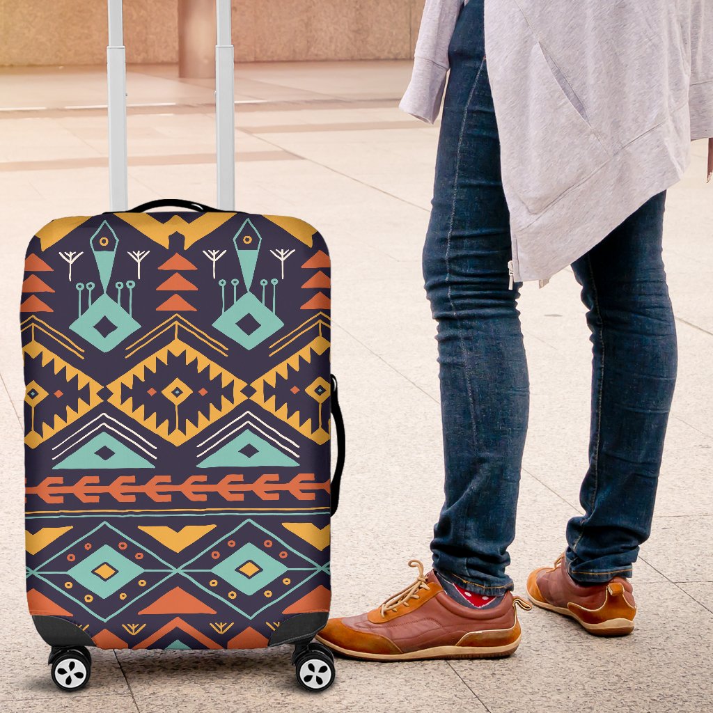 Aztec Style Print Pattern Luggage Cover Protector