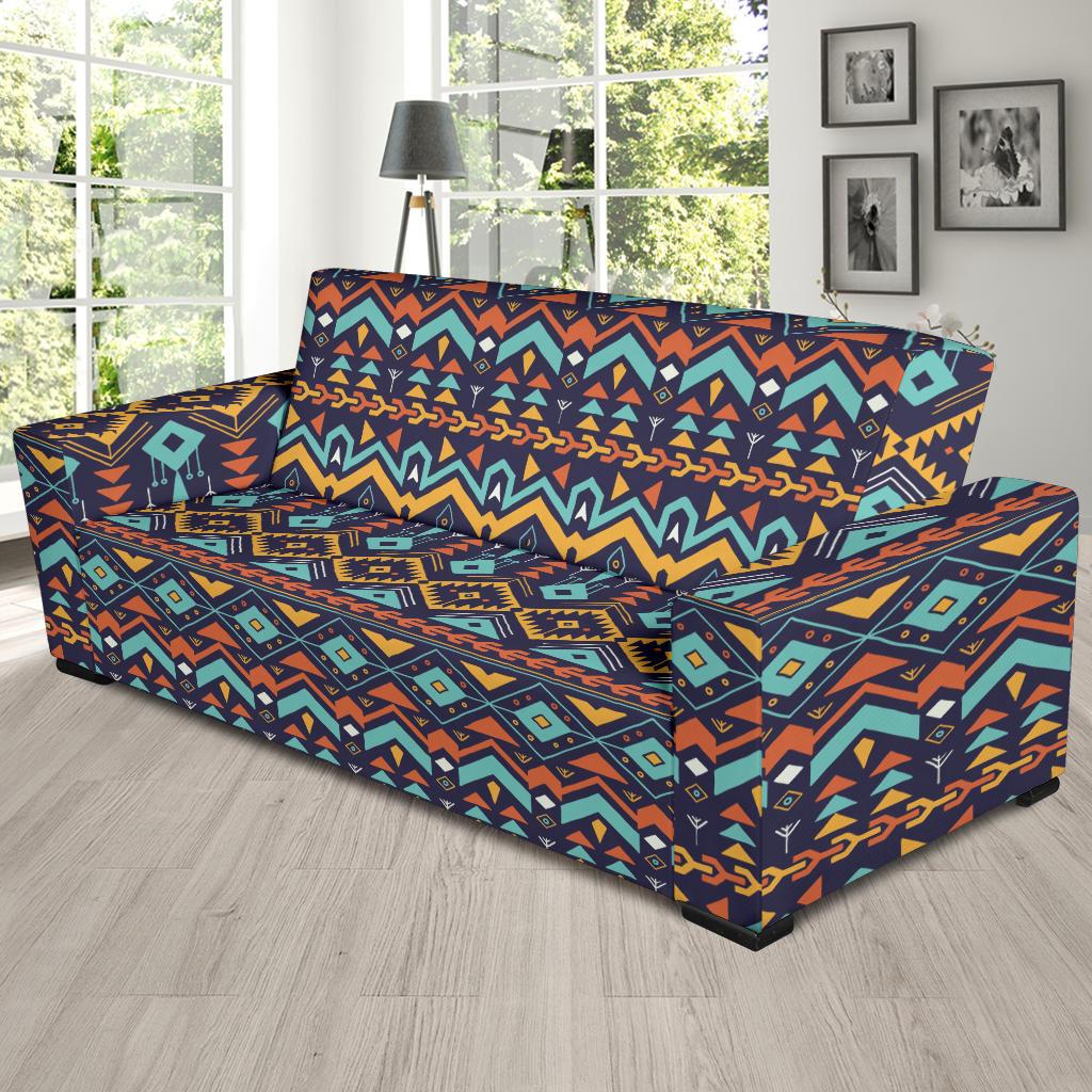 Aztec Style Print Pattern Sofa Slipcover-JTAMIGO.COM