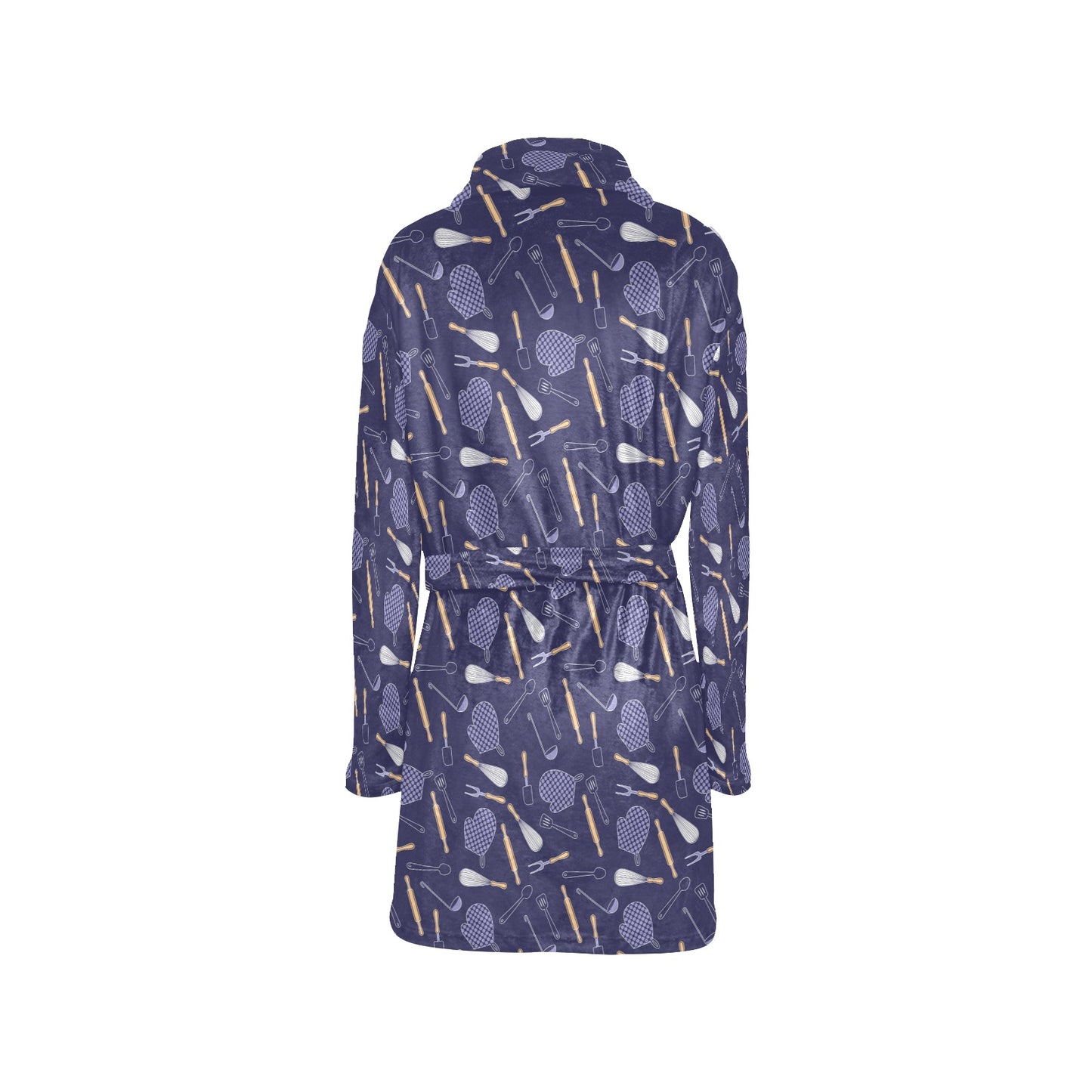 Cooking Kitchen Tools Pattern Print Design 04 Women's Fleece Robe