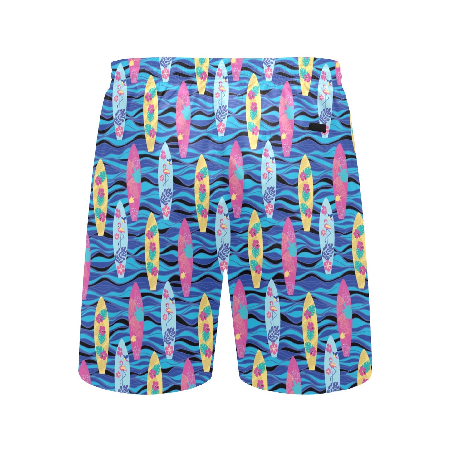 Surfboard Print Design LKS304 Men's Swim Trunks Beach Shorts