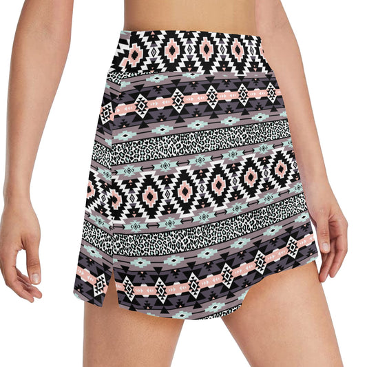 Safari Pattern Print Design LKS302 17" Golf & Pickleball Skort with Pockets