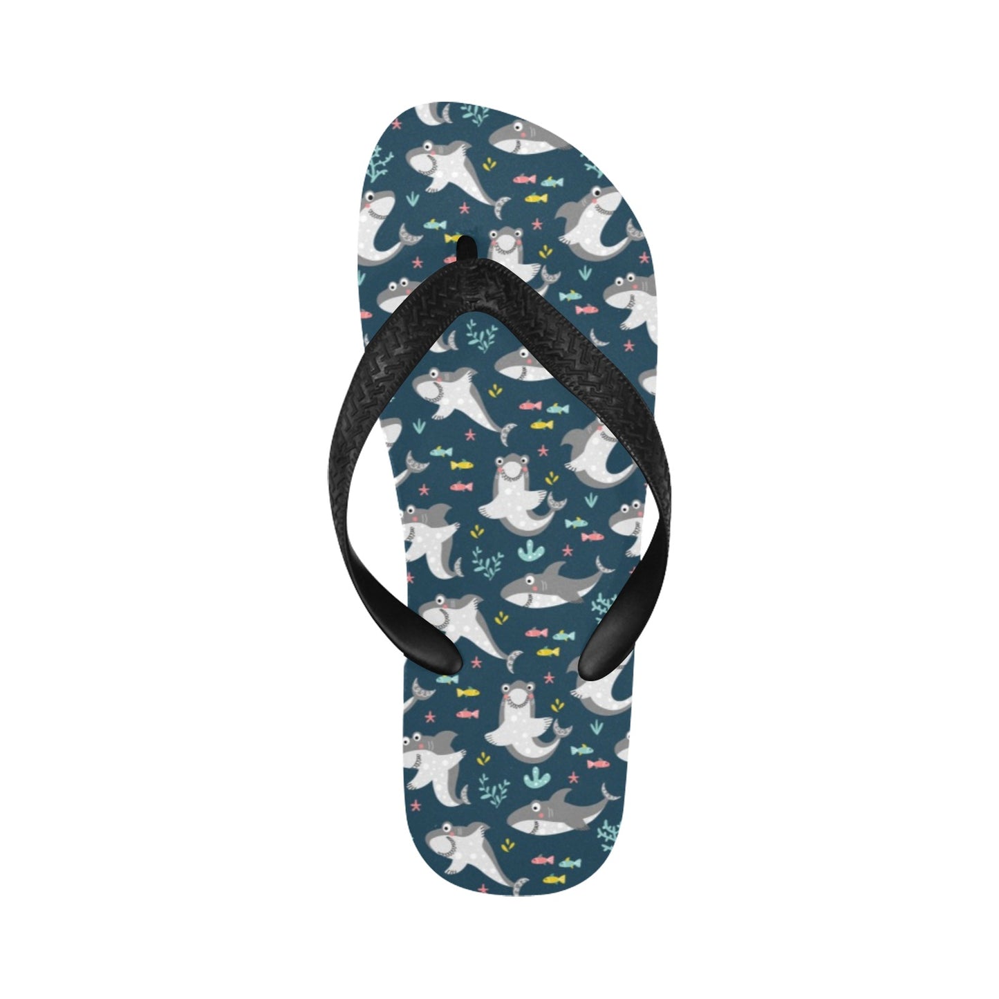 Shark Print Design LKS307 Flip Flops