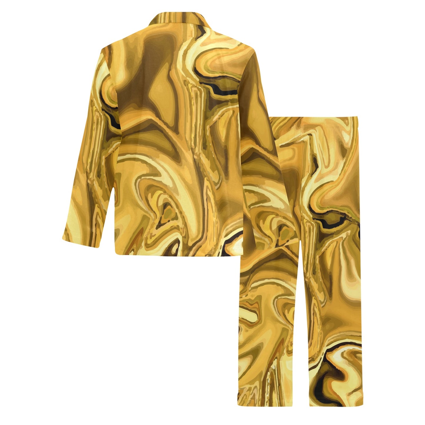 Liquid Pattern Print Design 03 Men's Long Pajama Set