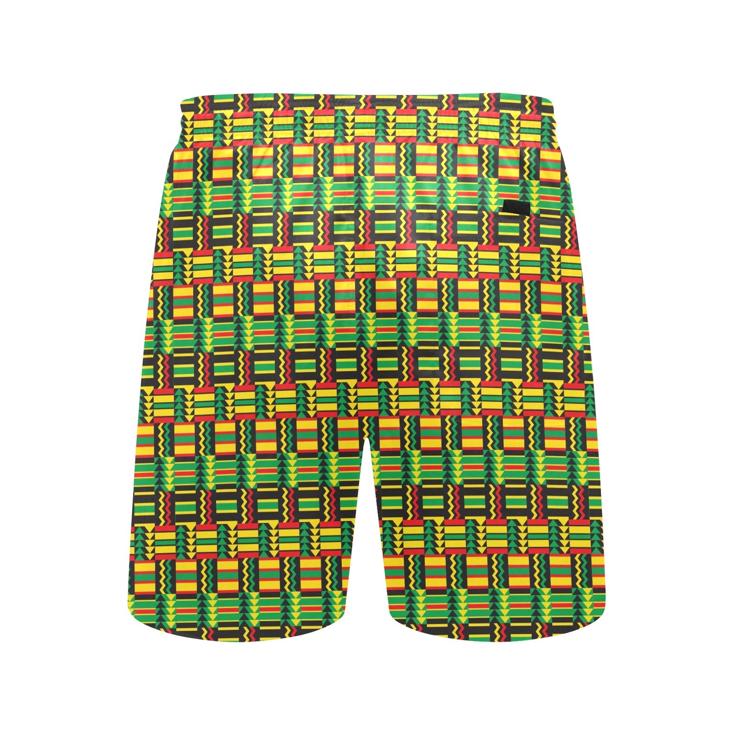 African Zip Zag Print Pattern Men's Swim Trunks Beach Shorts
