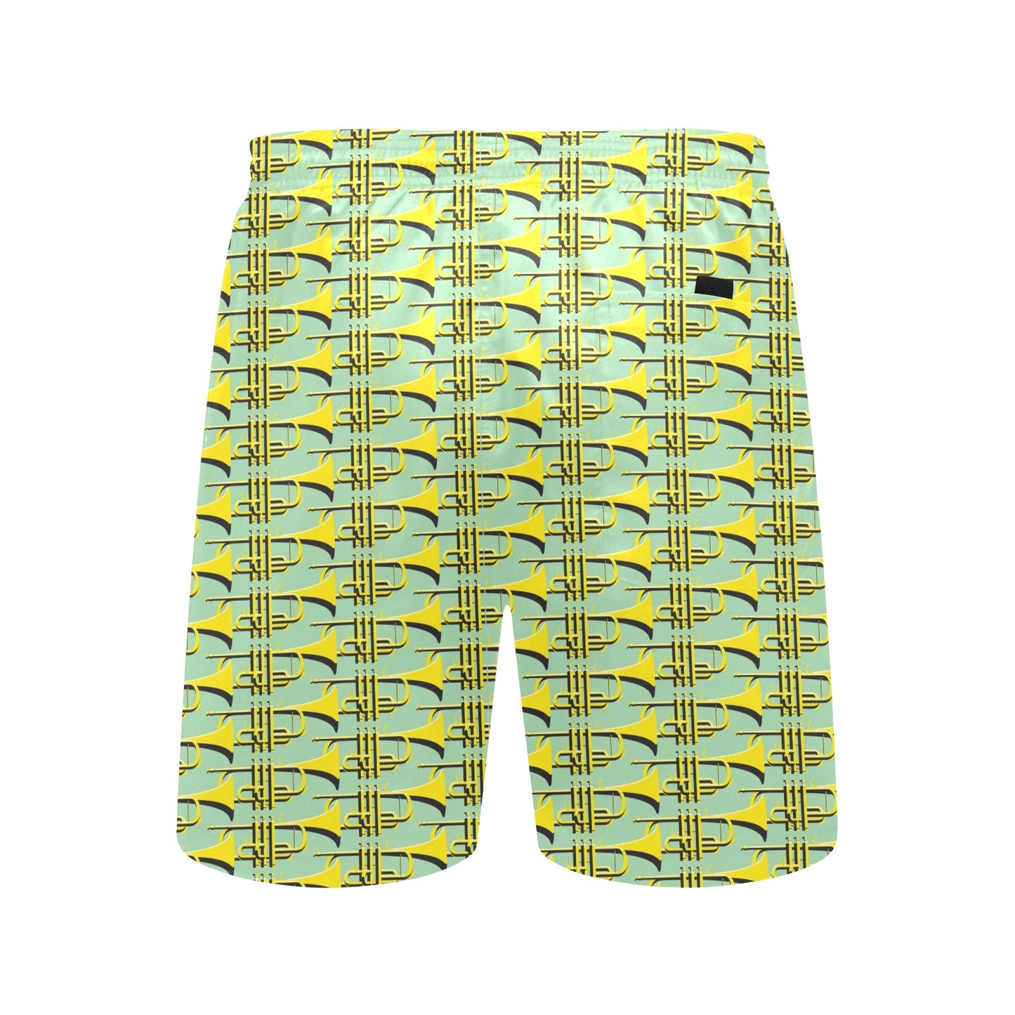 Trumpet Vintage Design Print Men's Swim Trunks Beach Shorts