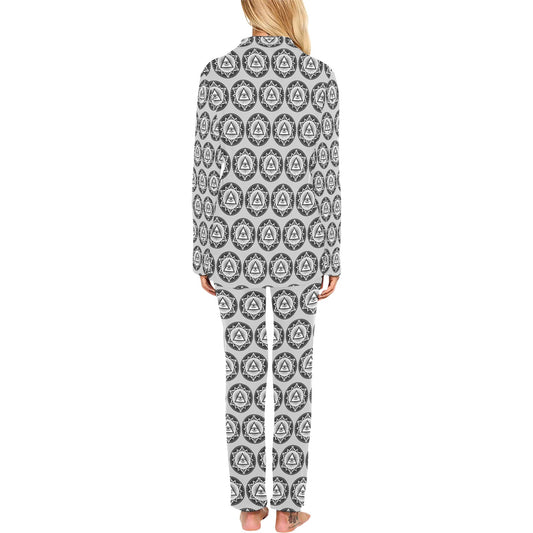 Third Eye Print Design LKS301 Women's Long Pajama Set