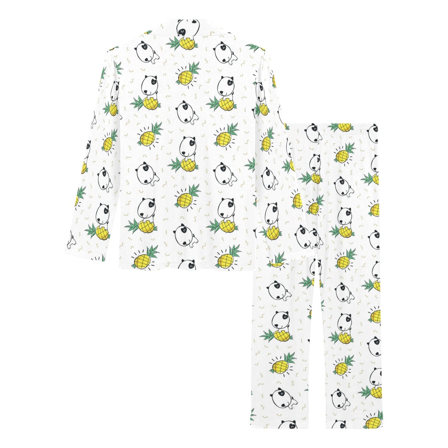 Bull Terriers Pattern Print Design 05 Women's Long Pajama Set
