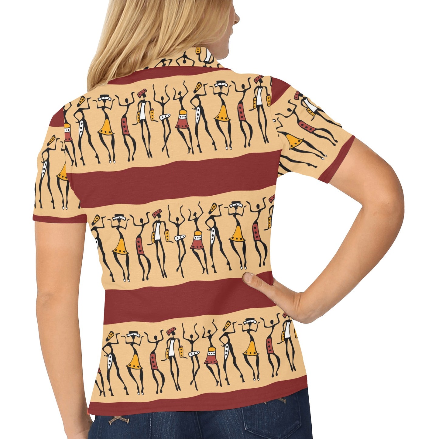 African People Women's Polo Shirt