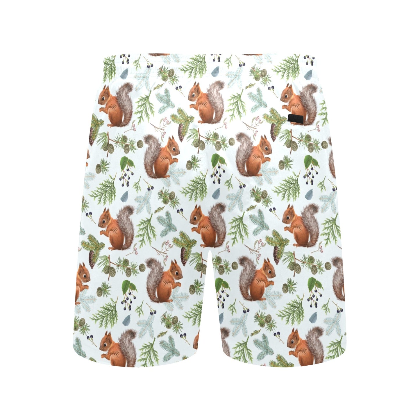 Squirrel Print Design LKS308 Men's Swim Trunks Beach Shorts