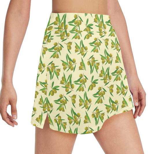 Olive Print Design LKS302 17" Golf & Pickleball Skort with Pockets